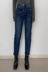 High Waist Straight Leg Jeans